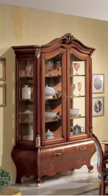 Vitrina de madera de lujo aparador Diseño de gabinetes marrones Muebles italianos nuevos
