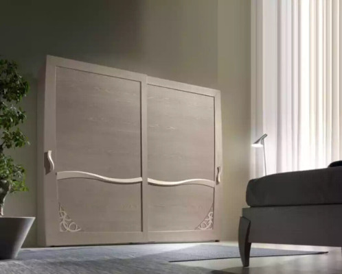 Guardarropa de lujo Muebles de Italia Armario de dormitorio Madera maciza