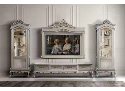 Grupo de aparador RTV gris con soporte para TV, juego de sala de estar 4 piezas, nuevo.