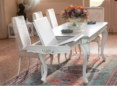 Mesas de comedor italianas Mesas de madera de lujo Muebles Mesa de comedor clásica Mesa