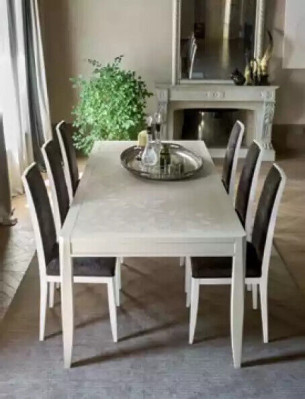 Modernes Set de comedor, mesa grupo clásico de sillas 4x sillas 5 piezas. Conjunto de asientos