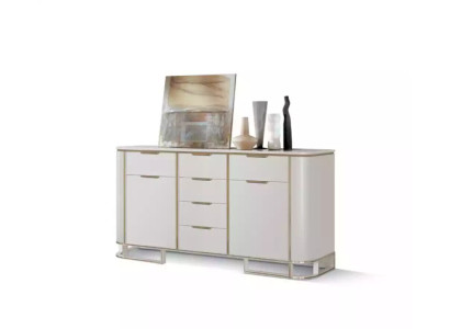 Aparador Muebles de madera de diseño italiano de lujo Blanco Cómoda Armario Nuevo