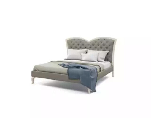 Dormitorio Muebles conjunto de 3 piezas Madera maciza Mesitas de noche 2x Cama Madera real