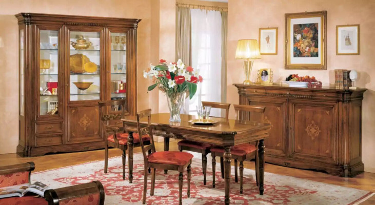 Mesa de comedor, 4 sillas, juego de comedor, aparador, conjunto de mesa, mesa de comedor de 7 piezas.