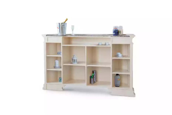 Mesa alta beige Barra de bar Casa de barra Barra de barra de estilo clásico Barra de barra