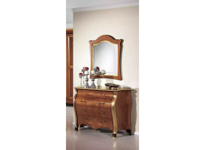 Dormitorio Muebles cómoda con espejo Lujo conjunto de muebles clásicos 2 piezas