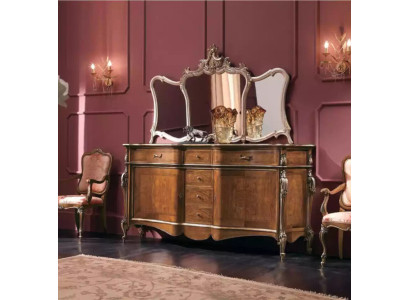 Mueble aparador con espejo para sala de estar, diseño de muebles, gabinete marrón nuevo