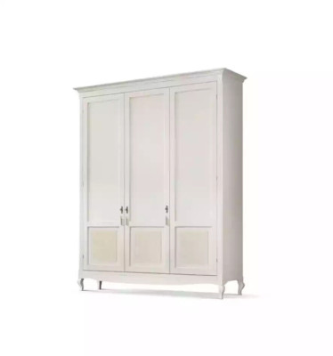 Armario del dormitorio de madera con diseño clásico blanco.