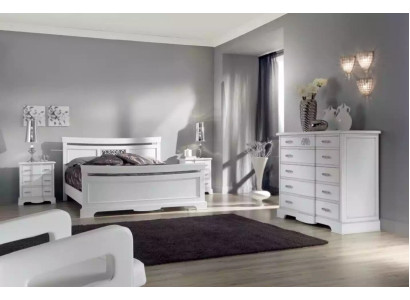 Cama 2x Mesitas de noche 4 piezas Conjunto de dormitorio Moderno de lujo Dormitorio Nuevo