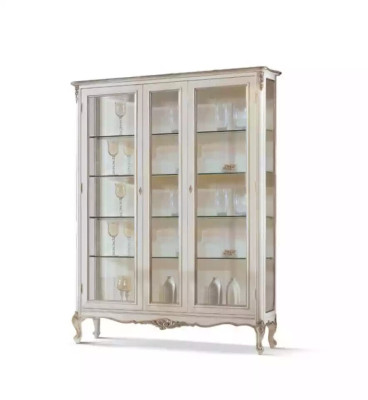 Vitrina de vidrio de 2 puertas, vitrinas de madera, armarios de sala de estar, muebles de diseño nuevos.