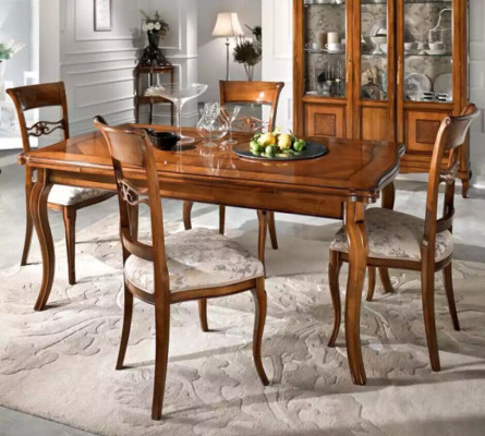 Juego de comedor mesa de comedor 4 sillas Set Clásico grupo de comedor de 5 piezas. Mesas