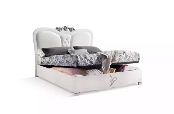 Conjunto de dormitorio Cama + 2 mesitas de noche Camas Muebles italianos 3 piezas.