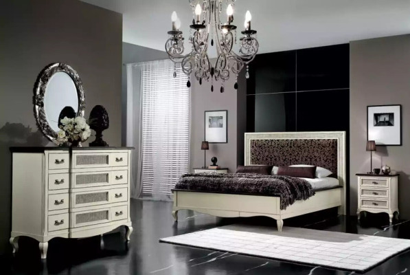 Muebles de diseño italiano de madera estilo 2 piezas con espejo nuevo.