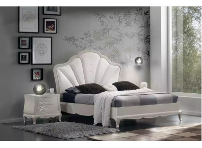Dormitorio conjunto de 3 piezas Cama 2x mesitas de noche Diseño moderno Gris Camas