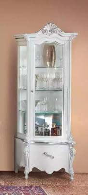 Mueble de diseño de lujo de madera blanca italiana.