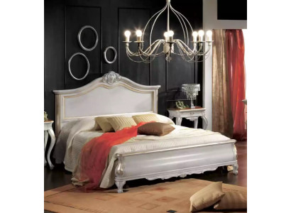Lujo acolchado blanco marco de cama doble de madera diseño de cama de lujo
