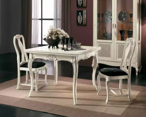 Conjunto de mesa de comedor grupo de comedor 5 piezas. Blanco mesas nuevas 4 sillas grupo