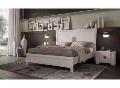 Cama 2x mesitas de noche 3 piezas Juego de dormitorio Diseño moderno Muebles de lujo