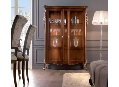 Muebles de madera de lujo italianos, estilo clásico, vitrina de salón nuevo.