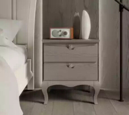 Diseño de dormitorio de 3 piezas. Cama 2x mesitas de noche Muebles de cama modernos de lujo.