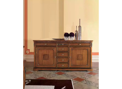 Mueble clásico de diseño de madera marrón de lujo de madera.