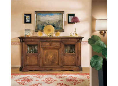 Aparador de salón cómoda con cajones Armario de madera Marrón Nuevo