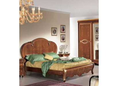 Cama tapizada Clásica cama doble de madera Cama de hotel Dormitorio Tapizado