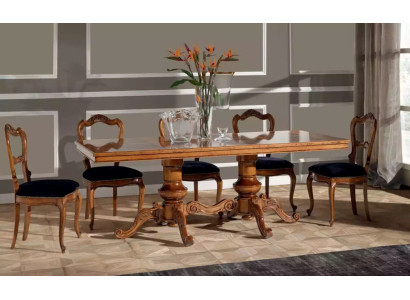 Mesa de comedor marrón de lujo de madera rectangular mesa de comedor nueva