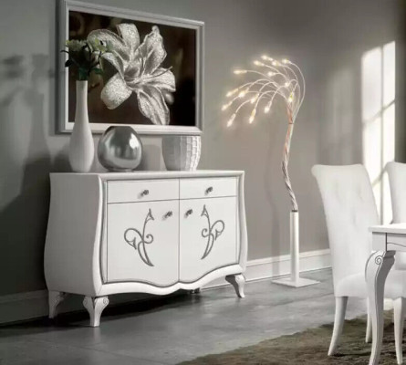 Aparador cómoda Sala de estar Lujo Cómodas Blancas Muebles Armario de madera