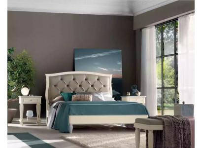 Cama 2x mesitas de noche 3 pzs. Conjunto dormitorio Diseño Moderno Lujo Grupo