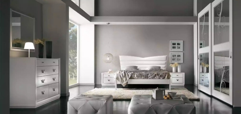 Muebles de diseño cama 2x mesitas de noche 3 piezas set de dormitorio camas de lujo nuevas