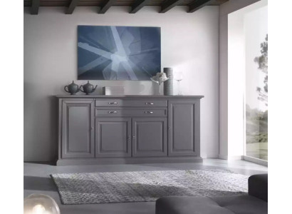 Cómoda Armario Credenza Clásica Lujo Armario de Sala de Estar de Madera