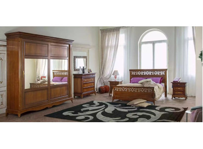 Cama 2x mesitas de noche 6 piezas Dormitorio Diseño Moderno Dormitorio de Lujo