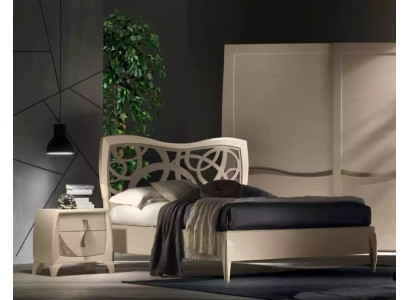 Cama 2x mesitas de noche 3 piezas. Dormitorio Diseño Lujo Muebles de dormitorio