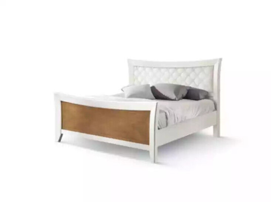 Dormitorio Conjunto de muebles de 3 piezas Cama Madera maciza Mesitas de noche 2 camas Madera