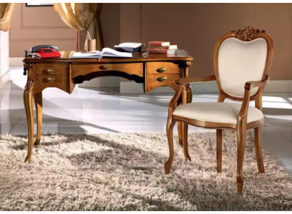 Juego de oficina de alta calidad Escritorio Silla marrón Muebles de oficina Mesa de madera