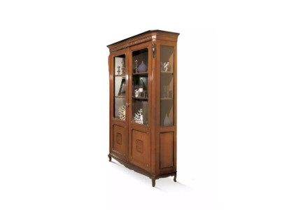 Lujo armario Muebles de madera Vitrina Estante Diseño Clásico Vitrina de vidrio