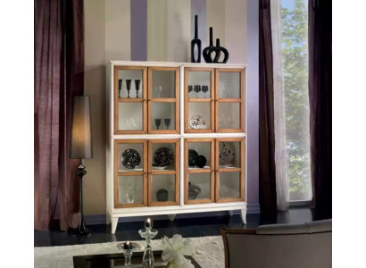 Vitrina armarios vitrinas madera lujo muebles sala de estar blanco armario nuevo.