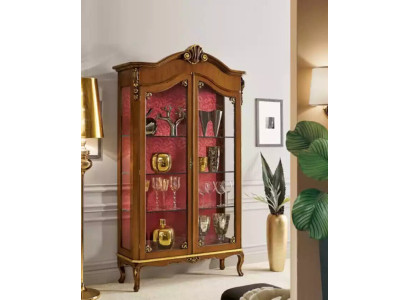 Vitrina de madera de muebles de vidrio marrón, vitrinas de salón nuevos