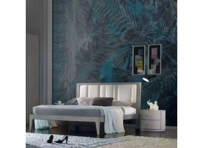 Cama 3 piezas. Dormitorio de lujo Diseño de muebles de dormitorio 2 mesitas de noche.