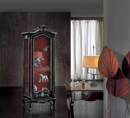 Diseño de aparador italiano Muebles de lujo con vitrina de diseñador Armario de madera