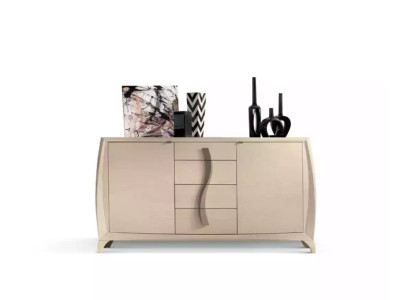 Mueble de salón cómodas Armario clásico Crema Armario de madera nuevo