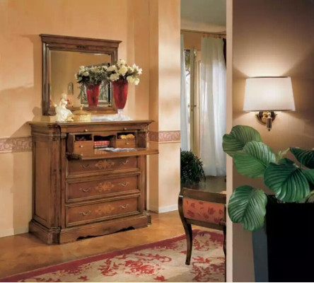 Cómoda Muebles italianos Espejo Cómoda Aparador Armario Madera Nuevo