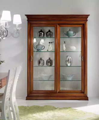 Clásico armarios vitrinas muebles de salón armario de lujo vitrina de cristal
