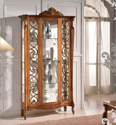 Vitrina de lujo Muebles extravagantes Armario Vitrinas Vidrio Madera Armarios