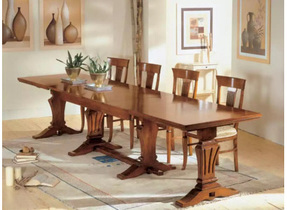 Mesa de comedor de madera, mesa de comedor de diseño de madera de lujo, muebles clásicos nuevos.