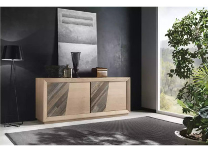 Mueble de sala de estar comedor de madera de lujo, armarios nuevos marrones.