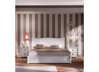 Diseño de dormitorio moderno con lujo, cama de dormitorio, 2 mesitas de noche, 3 piezas.