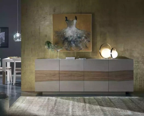 Cómoda armarios de madera lujo aparador muebles para sala mueble gris