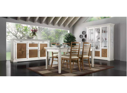Comedor Mesa de comedor 4 sillas Conjunto Mesa Grupo de 7 piezas Conjunto Clásico